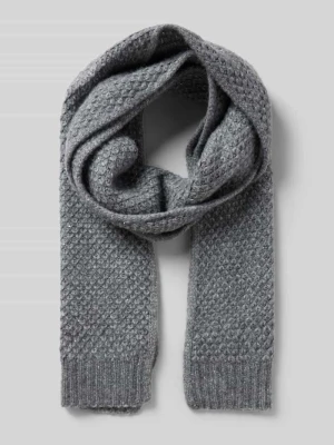 Szal z dodatkiem wełny i cekinowym obszyciem comma