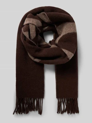 Szal z frędzlami model 'Lala Scarf 4' lala Berlin Średniobrązowy