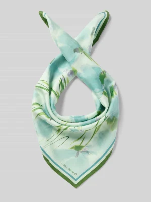 Szal z jedwabiu z czystego jedwabiu z nadruk z logo LUISA CERANO
