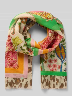 Szal z kwiatowym nadrukiem na całej powierzchni Codello