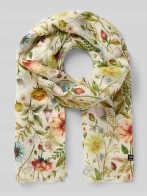 Szal z kwiatowym nadrukiem na całej powierzchni Fraas