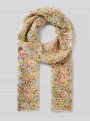 Szal z kwiatowym nadrukiem na całej powierzchni Fraas