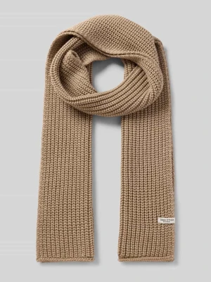 Szal z mieszanka bawełny Marc O'Polo Camel