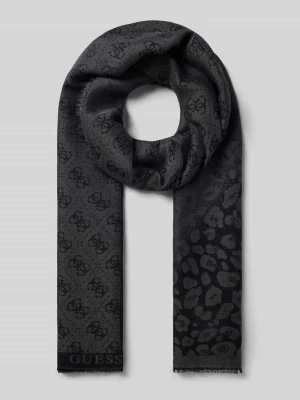 Szal z mieszanka wiskozy model 'Jacquard' Guess Czarny
