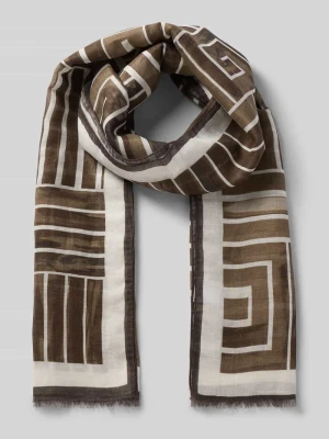 Szal z mieszanki lnu z frędzlami na zakończeniu altea