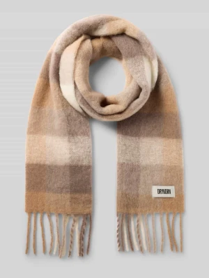 Szal z mieszanki wełny z alpaki Drykorn Camel