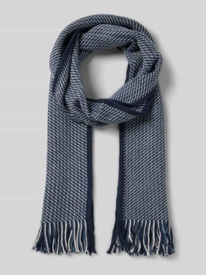 Szal z mieszanki wełny z frędzlami Christian Berg Men