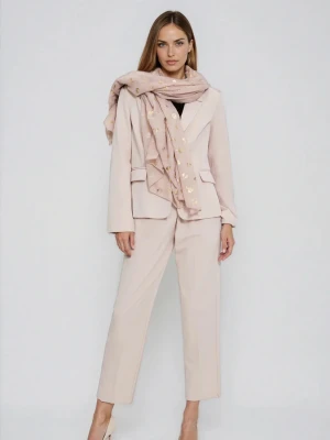 Szal z nadrukiem beżowy Moodo