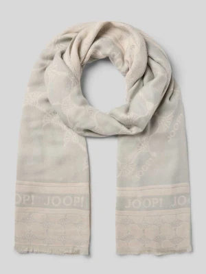 Szal z nadrukiem z logo Joop!