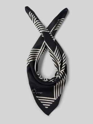 Szal z nadrukiem z logo model ‘Adilly’ Opus