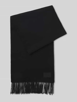 Szal z naszywką z logo model 'D-SCHAL' Hugo Czarny