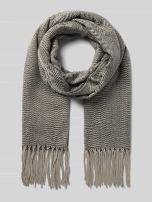 Szal z naszywką z logo model 'SOHO SCARF' Barts Średnioszary melanż