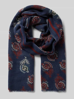 Szal z wełny z frędzlami model ‘Indigo’ Hartford