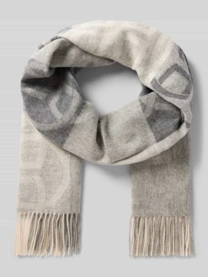 Szal z wełny z frędzlami model ‘MONOGRAM WOOL SCARF’ Gant