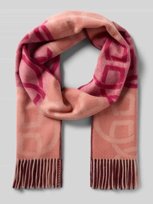 Szal z wełny z frędzlami model ‘MONOGRAM WOOL SCARF’ Gant