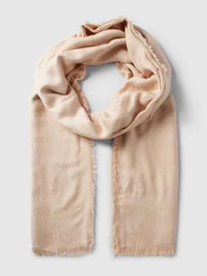 Szal z wiskozy z nadrukiem na całej powierzchni model ‘jaquard’ Liu Jo White