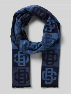 Szal z wiskozy z wzorem z logo Christian Berg Men