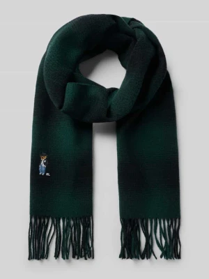Szal z wyhaftowanym logo Polo Ralph Lauren Zielony
