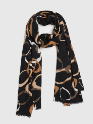 Szal z wzorem czarny Moodo