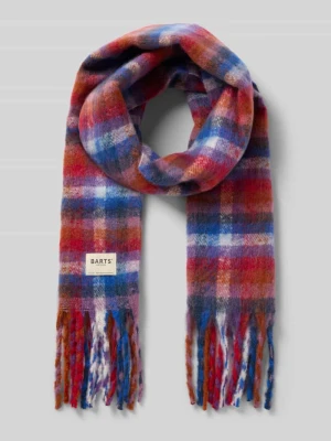 Szal z wzorem na całej powierzchni model 'Plaity Scarf' Barts Niebieski