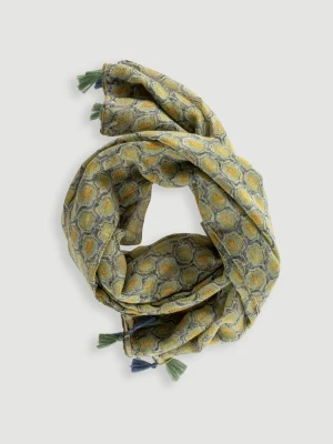 Szal z zielonym wzorem Top Secret