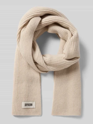 Szal z żywej wełny z detalem z logo model ‘CRONICA’ drykorn