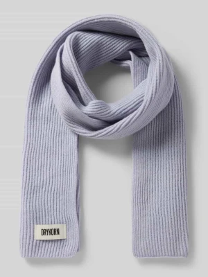 Szal z żywej wełny z detalem z logo model ‘CRONICA’ drykorn