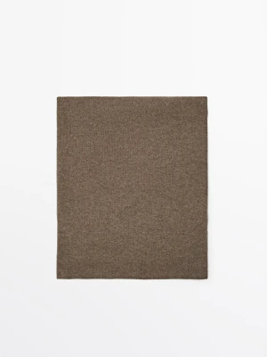 Szal Ze 100% Kaszmiru - Piaskowy - - Massimo Dutti - Kobieta