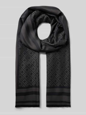 Szal ze wzorem z logo Tommy Hilfiger