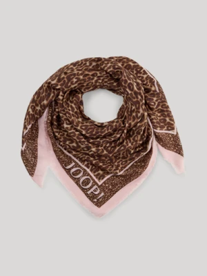 Szalik Adalia w kolorze beżowym/brązowym/różowym, wzór Leomuster Joop