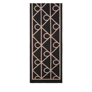 Szalik Calvin Klein Emblem Aop Jcq Fine Rib Scarf LV04D8051G Czarny