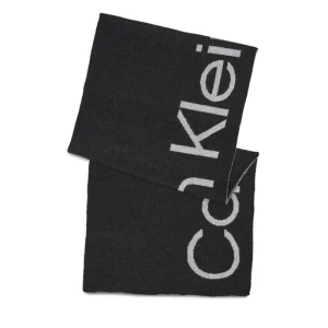 Szalik Calvin Klein Logo Reverso Tonal Scarf 40X180 K60K611117 Ck Black BAX