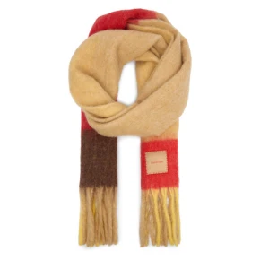 Szalik Calvin Klein Patch Brushed LV04D8070G Beżowy