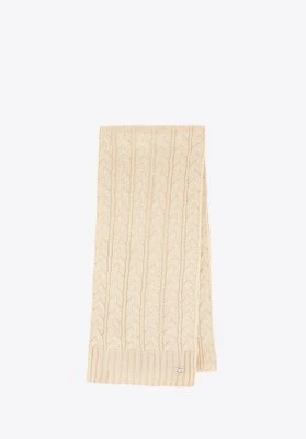 Szalik damski w warkoczowy splot kremowy Wittchen