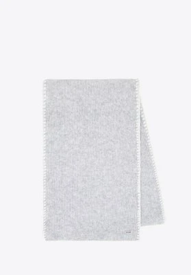 Szalik damski z dekoracyjnie obszytym brzegiem szary Wittchen