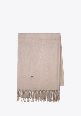 Szalik damski z frędzlami jednolity beżowy Wittchen