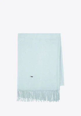 Szalik damski z frędzlami jednolity błękitny Wittchen