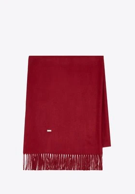 Szalik damski z frędzlami jednolity bordowy Wittchen