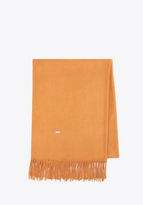 Szalik damski z frędzlami jednolity brązowy Wittchen