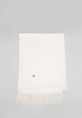 Szalik damski z frędzlami jednolity kremowy Wittchen