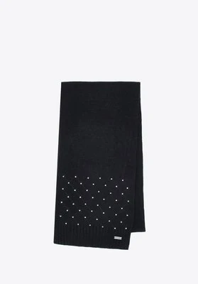 Szalik damski z ozdobnymi cyrkoniami czarny Wittchen