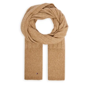 Szalik Tommy Hilfiger Flag Fluffy AW0AW17787 Beżowy