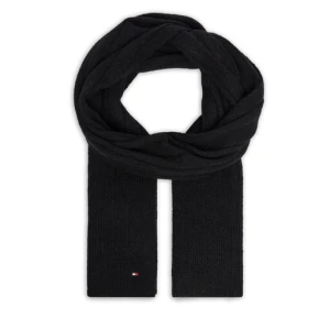 Szalik Tommy Hilfiger Flag Fluffy AW0AW17787 Czarny