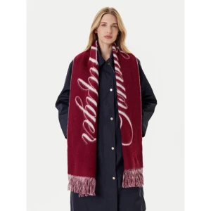 Szalik Tommy Hilfiger Script Logo AW0AW17786 Bordowy