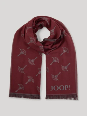 Szalik w kolorze czerwonym z wzorem chabrowym JOOP!