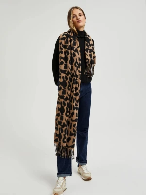 Szalik w panterkę brązowy Moodo
