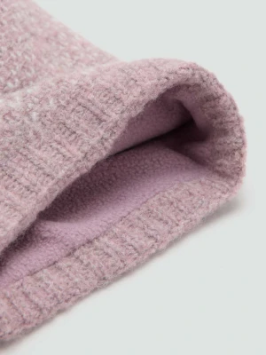 Szalik z dzianiny blady róż - Dzieci - Rozmiar uniwersalny - MANGO KIDS