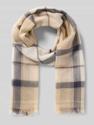 Szalik z mieszanki bawełny i lnu model 'WELTON' Barbour