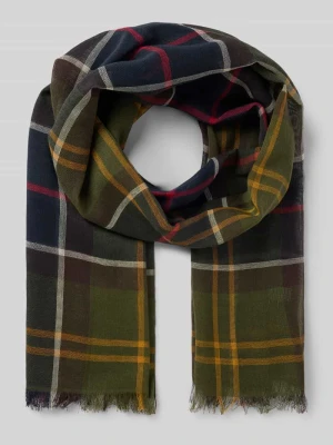 Szalik z mieszanki bawełny i lnu model 'WELTON' Barbour