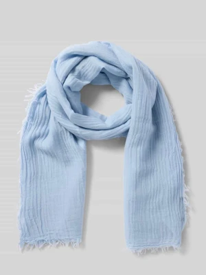 Szalik z mieszanki modalu i bawełny z frędzlami Marc Cain